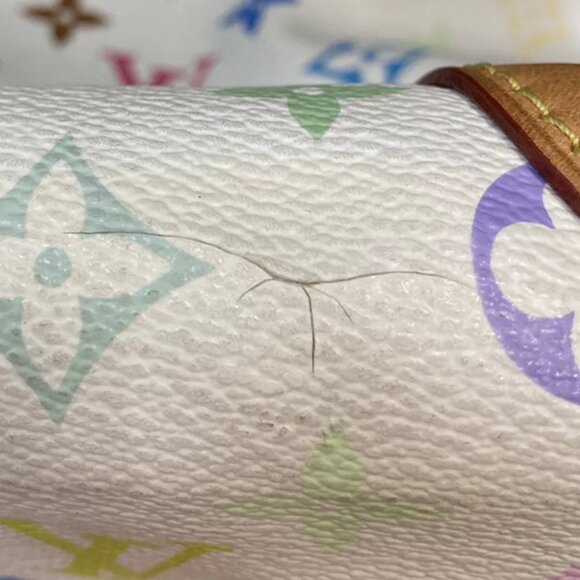 LOUIS VUITTON Ursula Chain Hand Bag Monogram Multi Leather White M40123 57EA904 - Picture 14 of 16